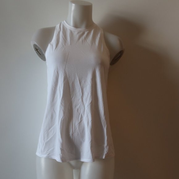 Womens Lululemon White Split Back Tank Top 2 * - Picture 2 of 7